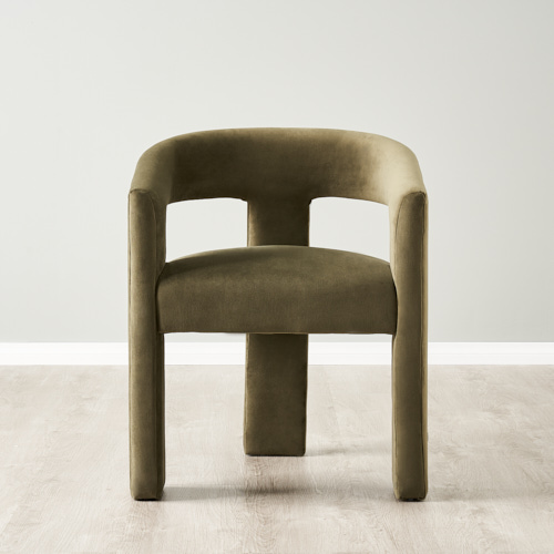 Sabrina II Olive Green Velvet Dining Chair