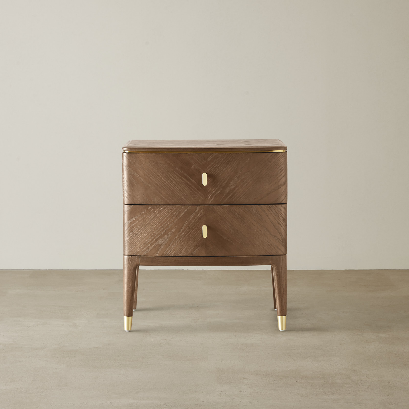 Beckham Light Brown Wooden Bedside Table