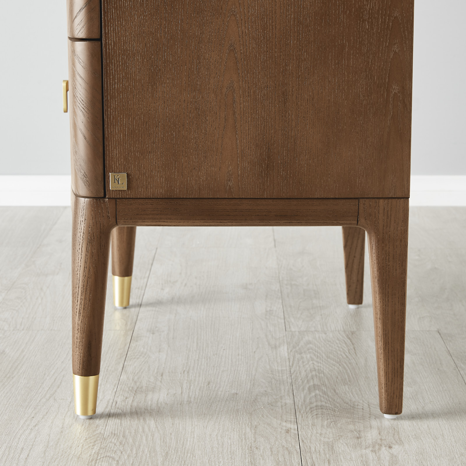 Beckham Light Brown Wooden Bedside Table