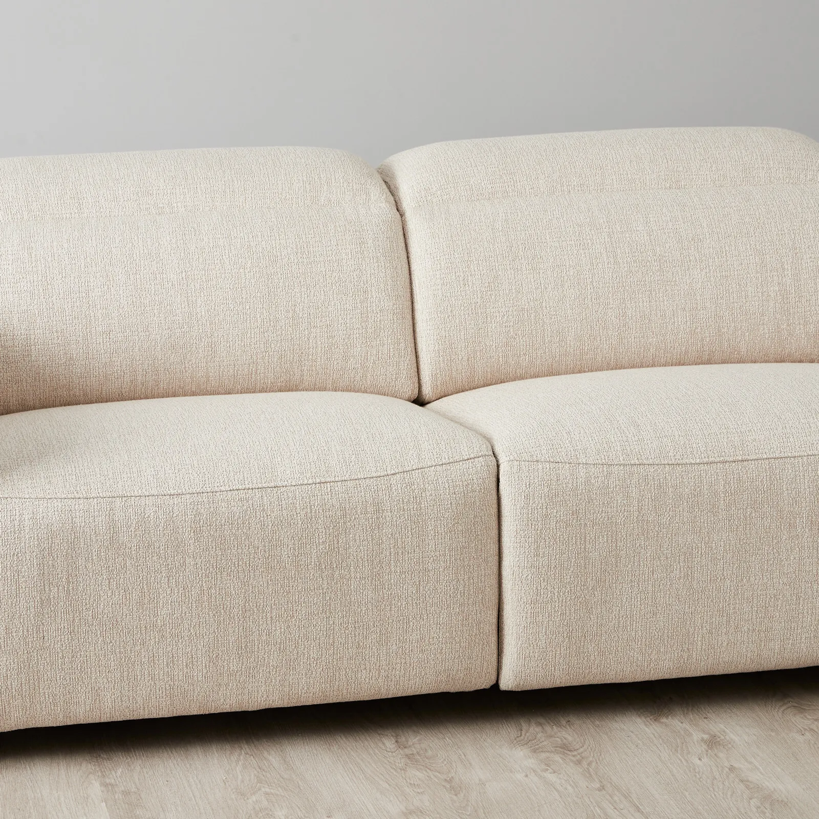 Jamie II Oatmeal Woven Fabric 3-Seater Electric Recliner | Koala Living
