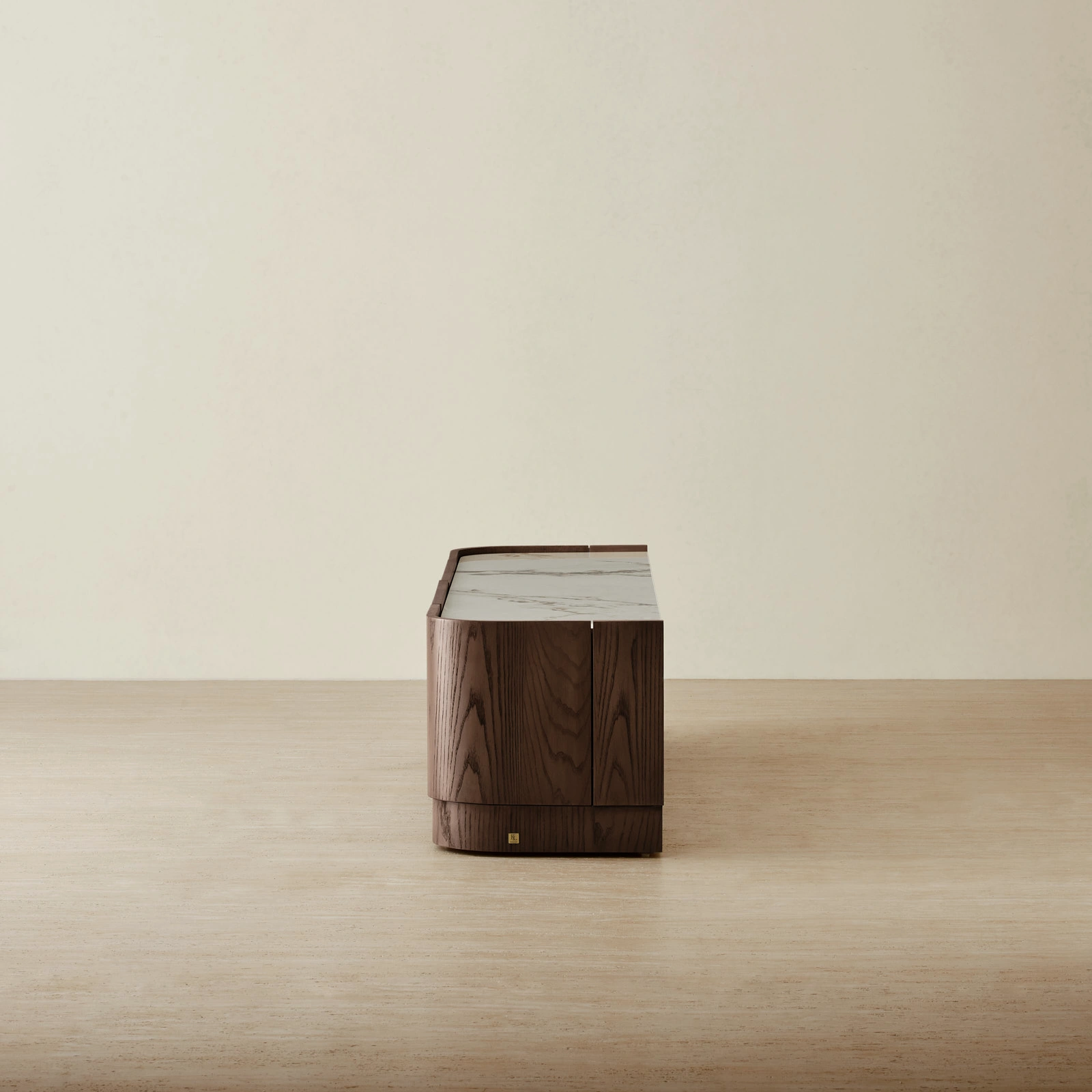 Terzetto Pandora Brown Sintered Stone TV Unit - Dark Brown