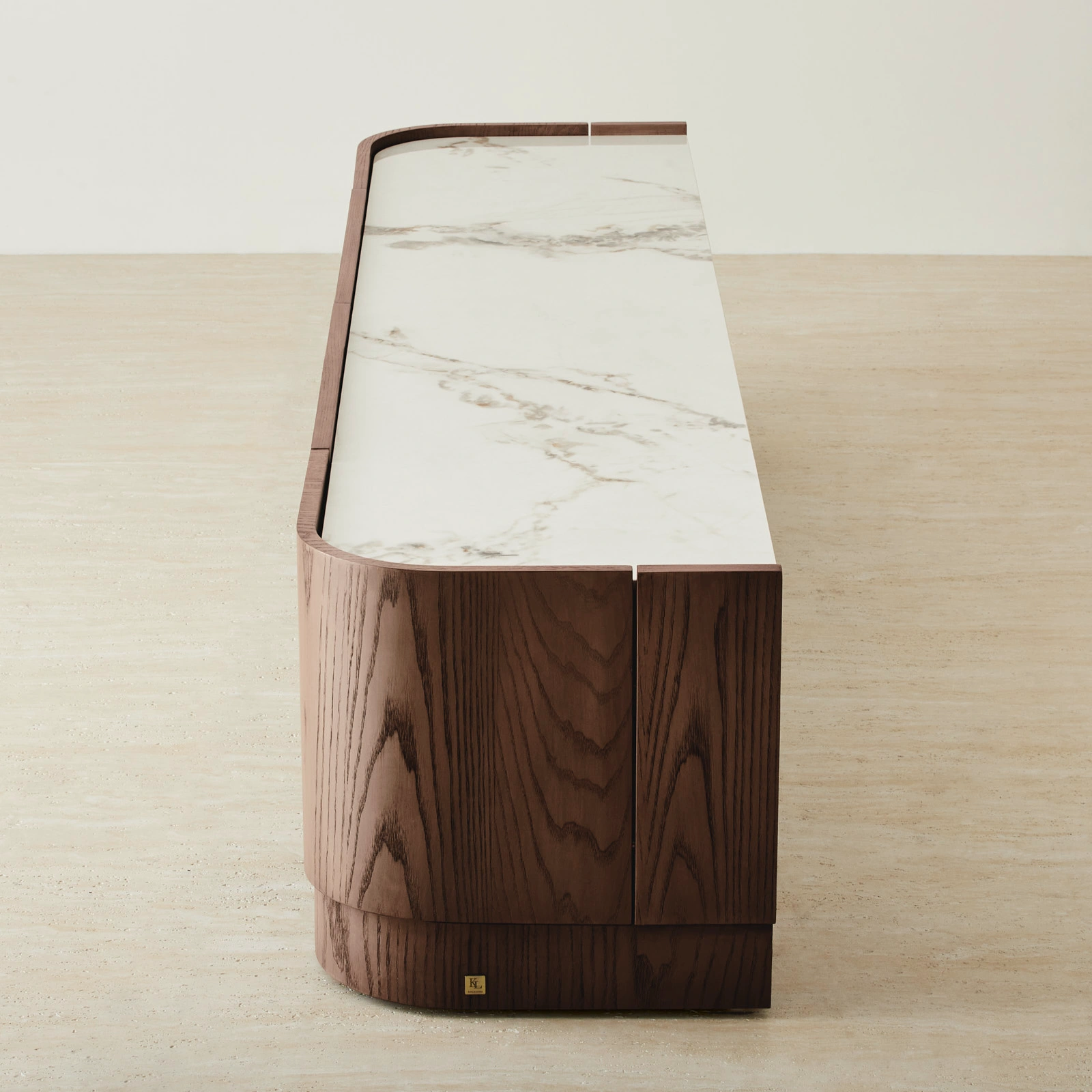 Terzetto Pandora Brown Sintered Stone TV Unit - Dark Brown