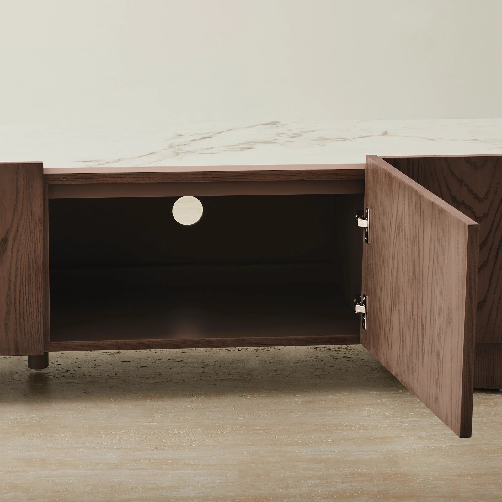 Terzetto Pandora Brown Sintered Stone TV Unit - Dark Brown