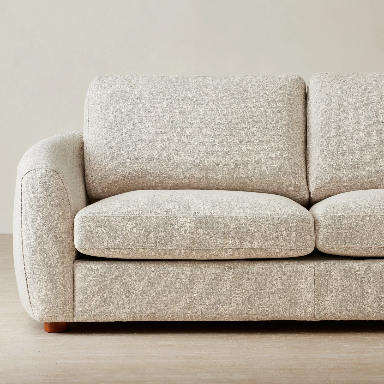 Ellie Oatmeal Fabric 3-Seater Fabric Sofa | Koala Living