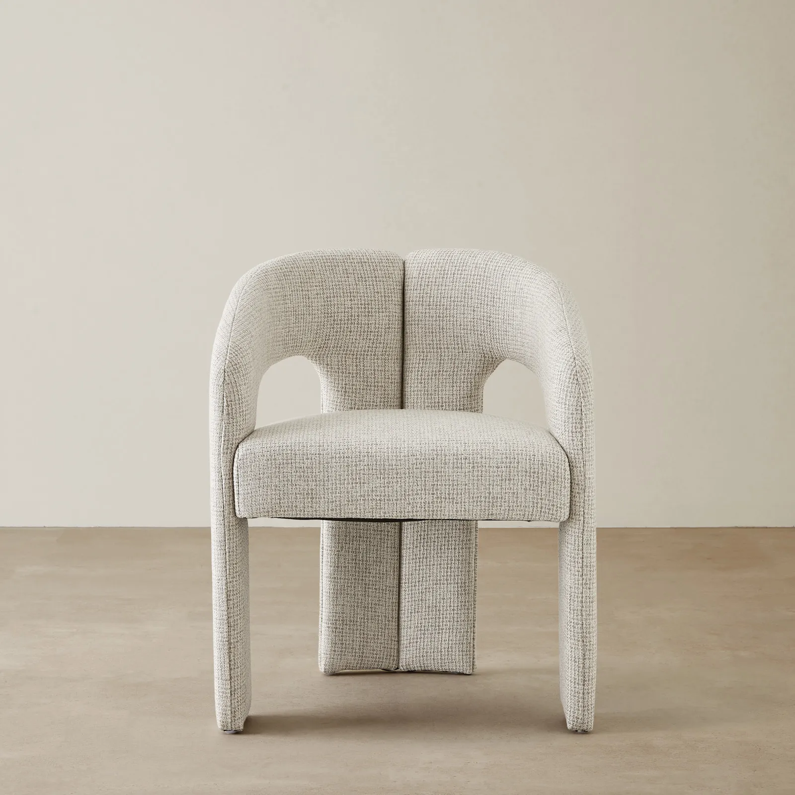 Delaney II Dove Grey Woven Fabric Dining Chair Koala Living