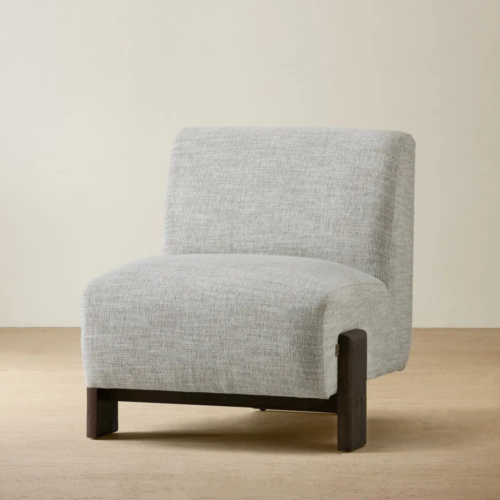 Freya Murmur White Fabric Occasional Chair