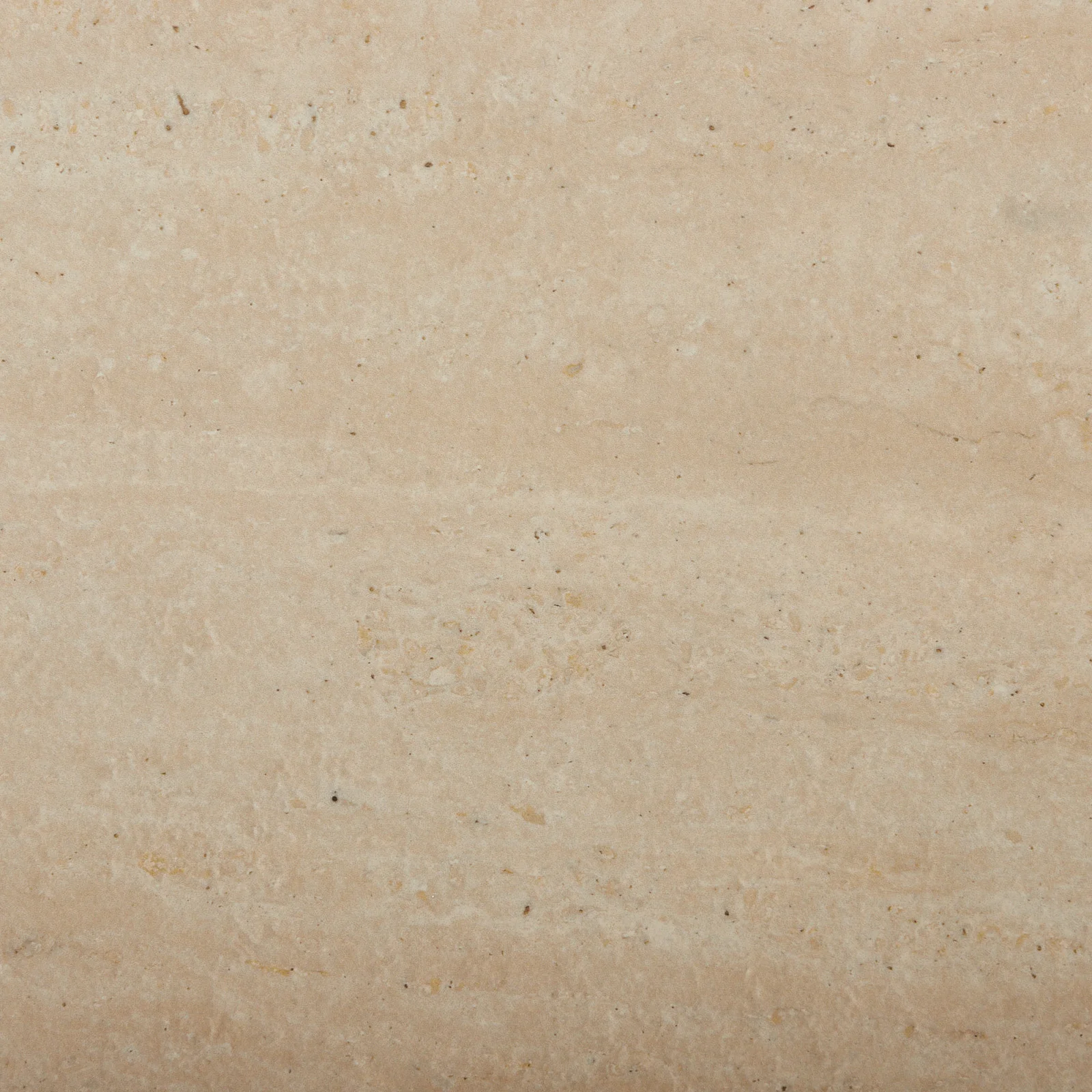 San Pierre Walnut Veneer Side Table with Travertine Finish Sintered Stone Top