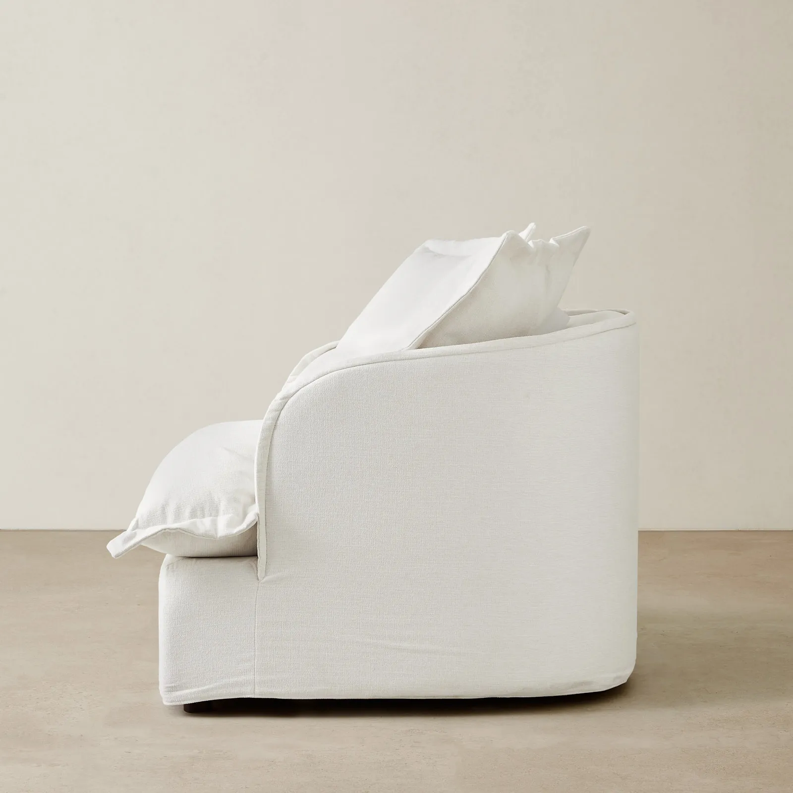 Sorrento II Arctic White Fabric Occasional Chair | Koala Living