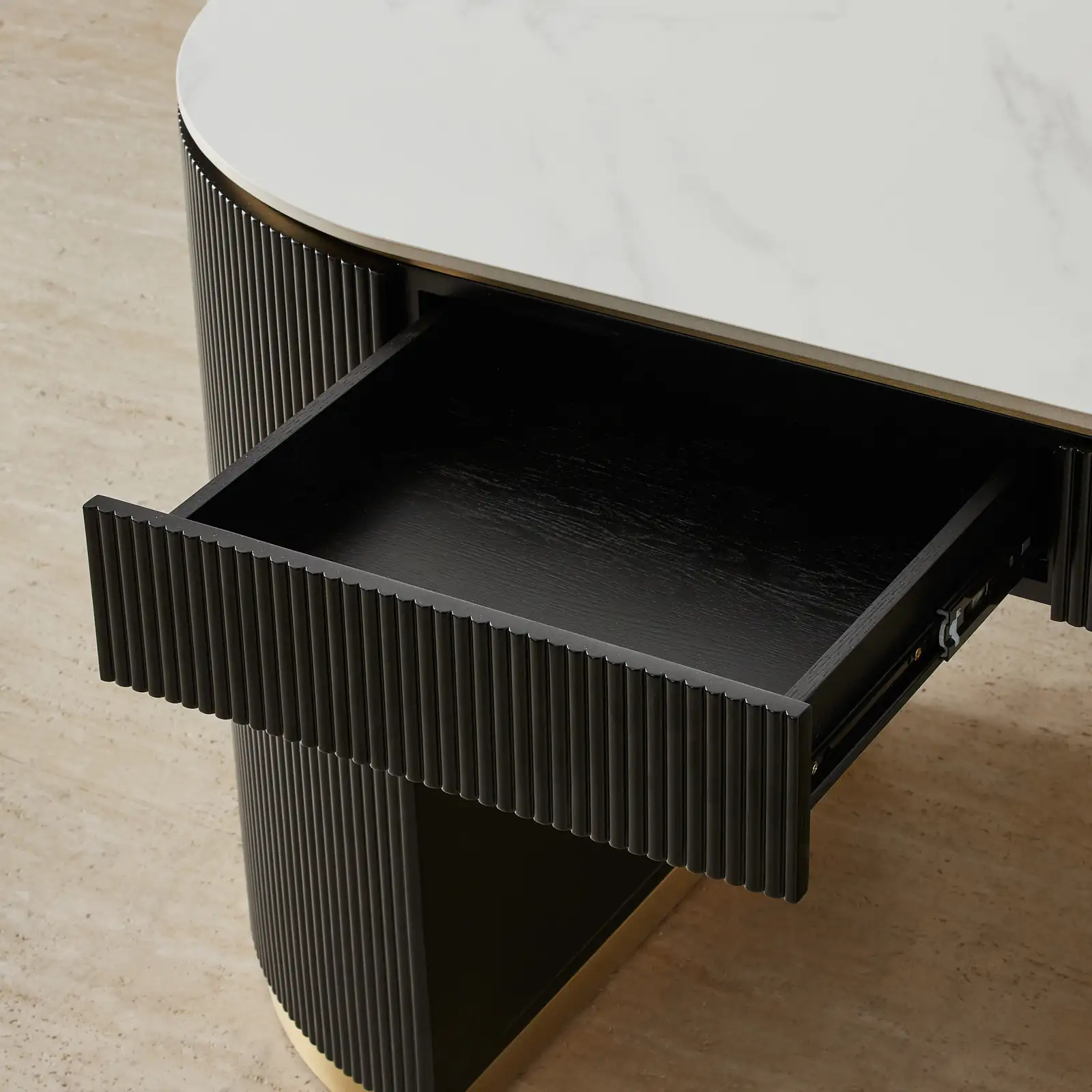 Archie Desk Feather And Black Archie Desk