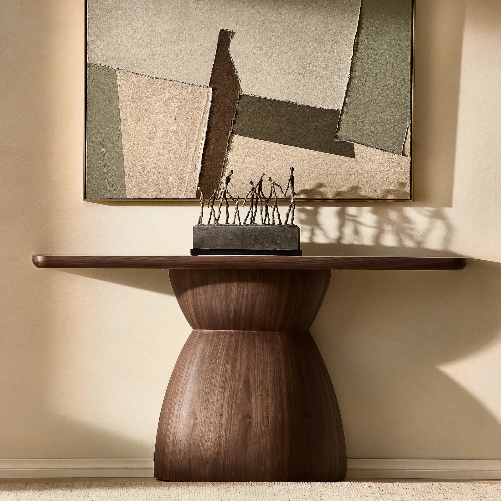 Xavier Walnut Brown Wooden Console Table