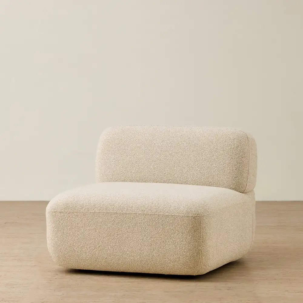 Capri Pearl Beige Modular 1 Seater Armless