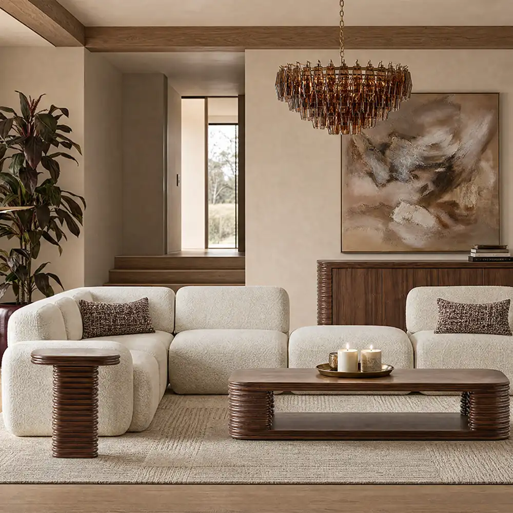Capri Stone White Modular 1 Seater Armless