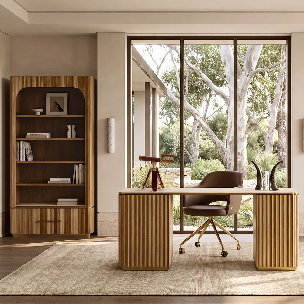 San Pierre II Light Brown Ash Veneer Bookshelf