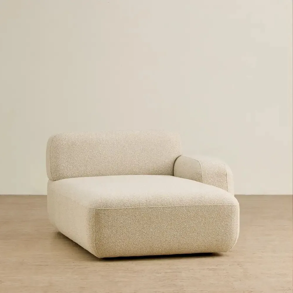 Capri Pearl Beige Modular Right Chaise