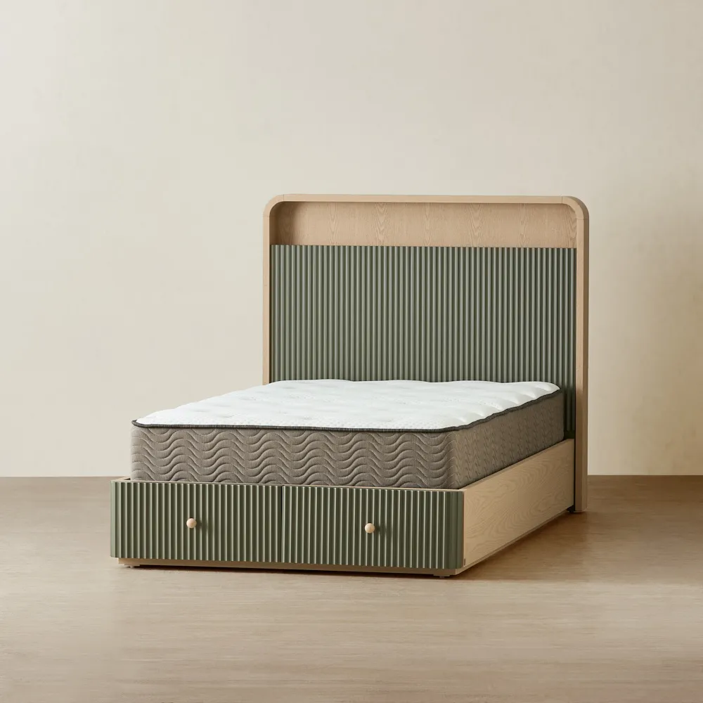 Harper Sage Green Kids King Single Bed