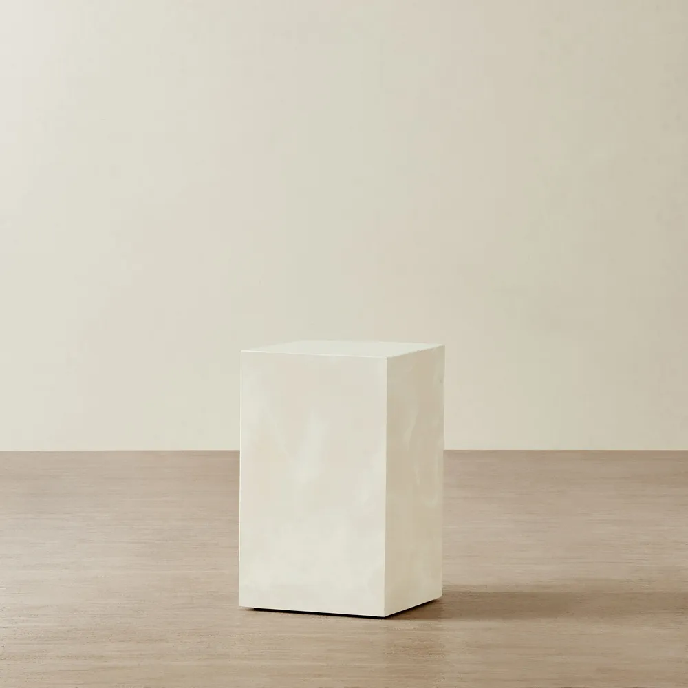 Santorini Snow Glossy Sintered Stone Short Plinth