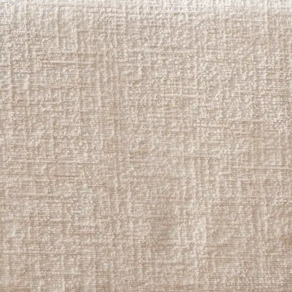 Riviera Powder White Chenille Fabric Queen Bed with Medium Brown Ash Veneer