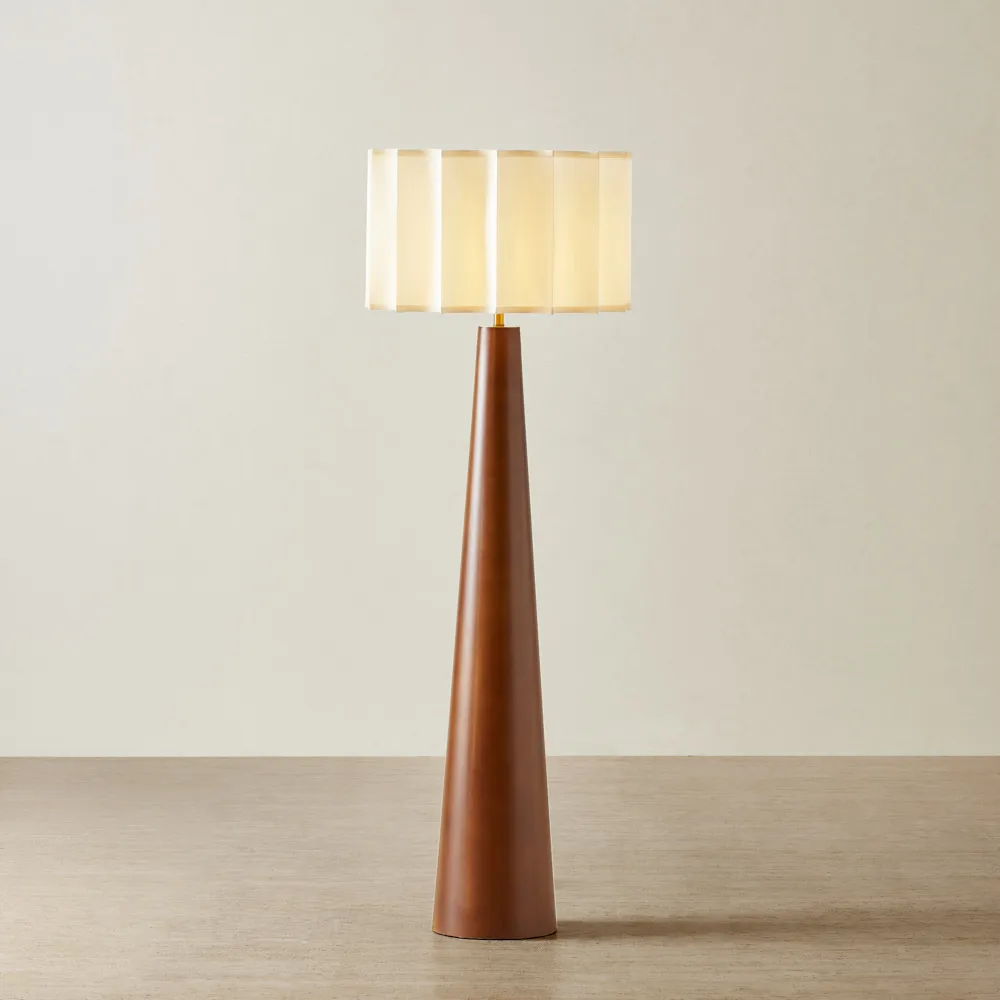 Margo Walnut Wooden Floor Lamp