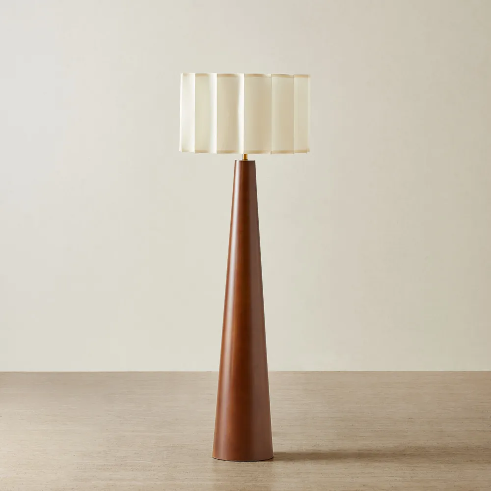 Margo Walnut Wooden Floor Lamp