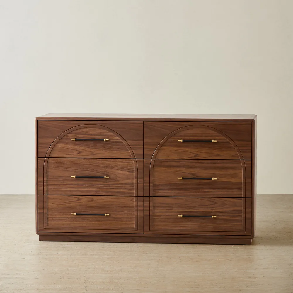 Costanza Mocha Walnut Brown Wooden Dresser
