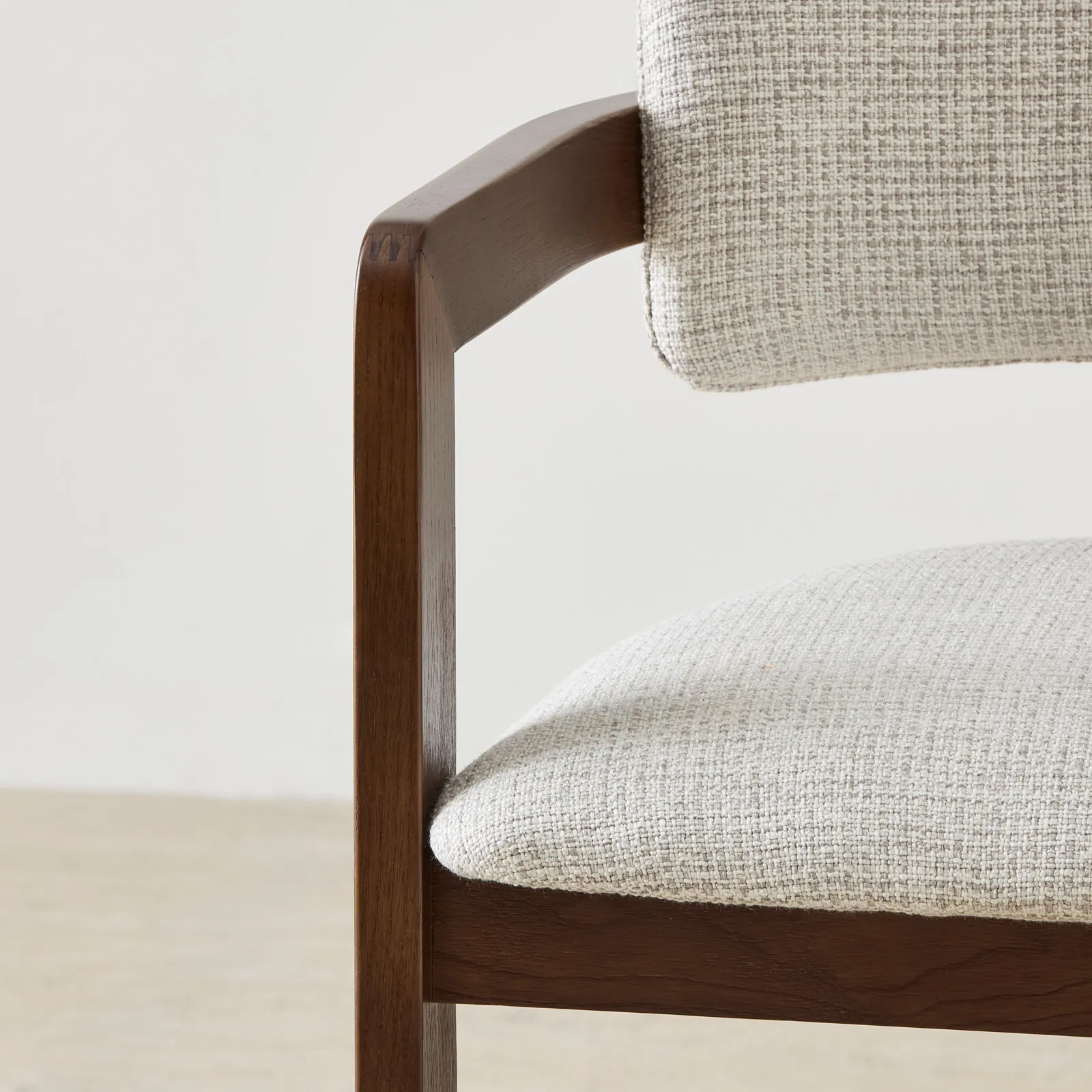 Desmond Dove Grey Fabric Counter Stool - Dark Brown Ash Legs