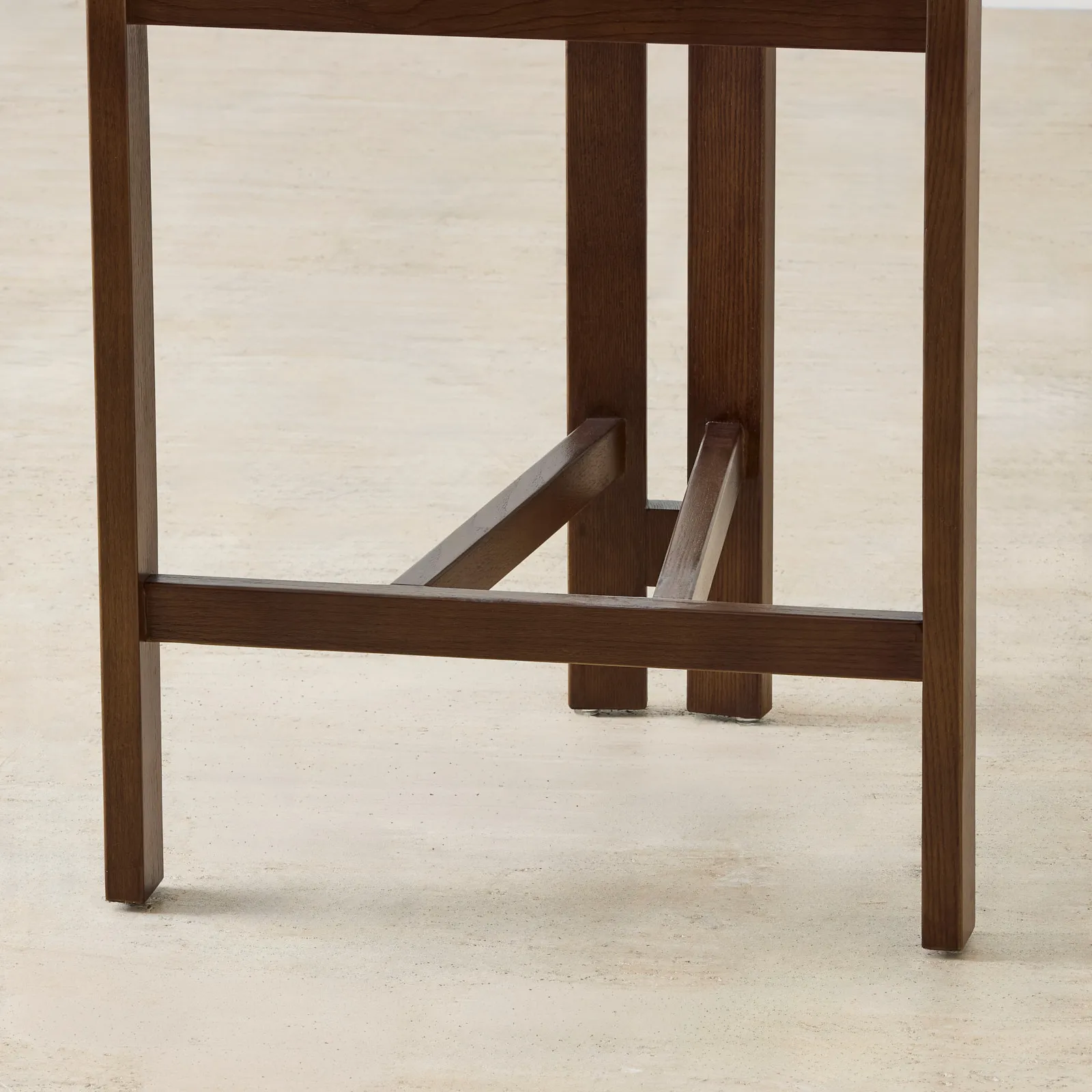 Desmond Dove Grey Fabric Counter Stool - Dark Brown Ash Legs