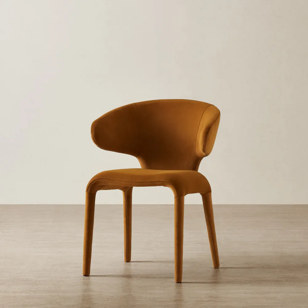 Debra Velvet Mustard Dining Chair