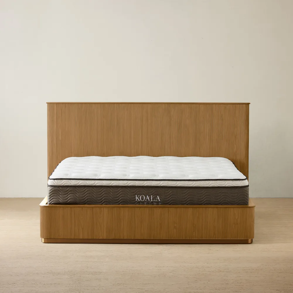 San Pierre Light Brown Ash Veneer Queen Bed
