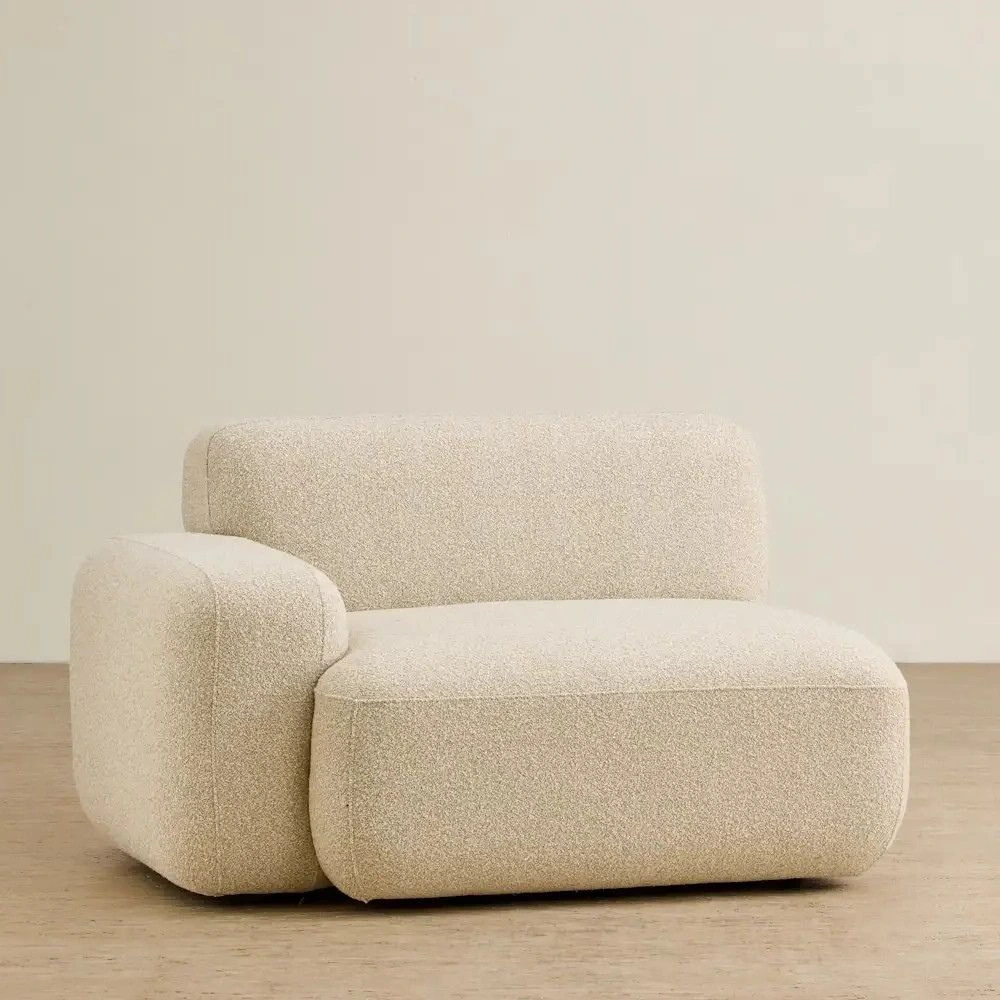 Capri Pearl Beige Modular 1 Seater Left Arm