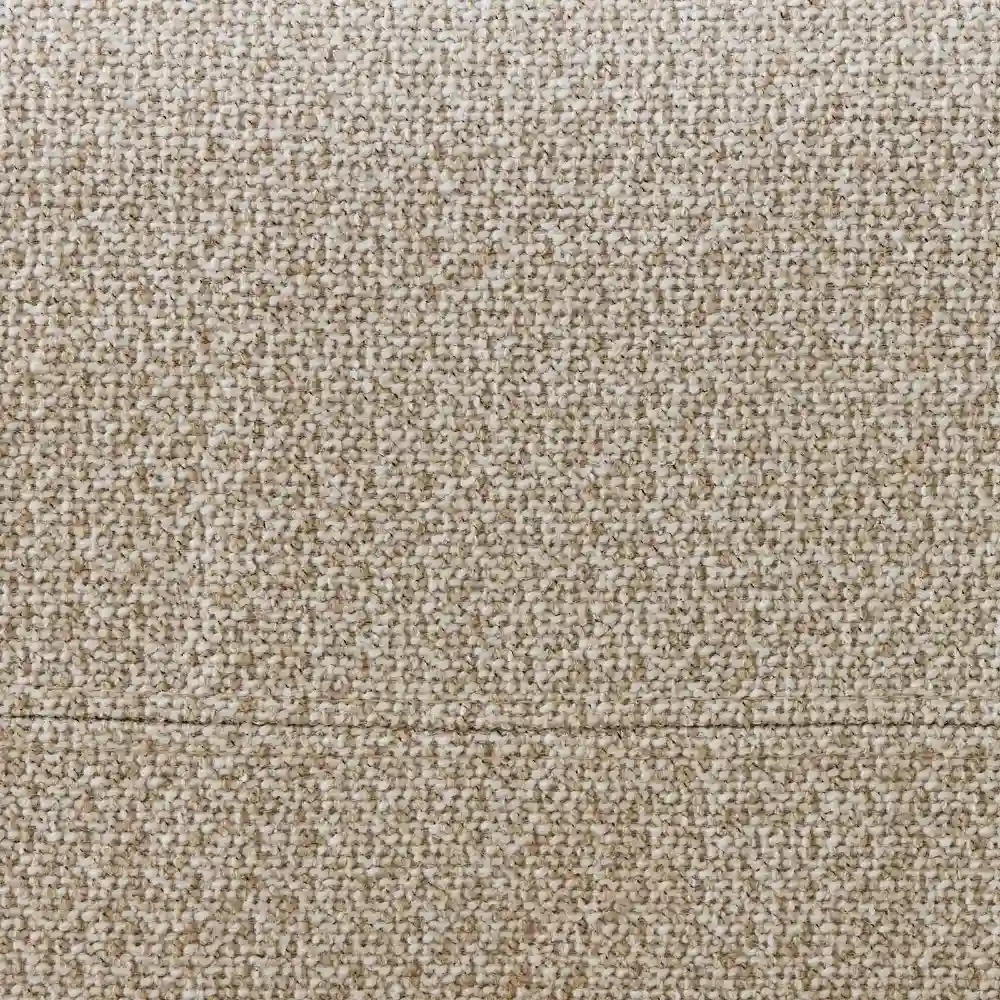 Isadora Warm Ivory Fabric Dining Chair - Medium Brown Solid Wooden Legs