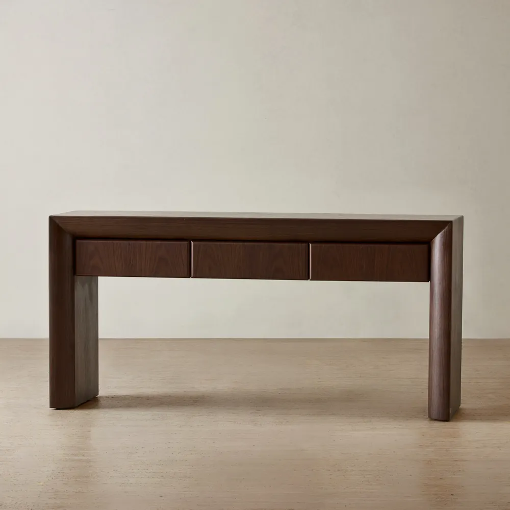 Salvador Ebony Oak Veneer Console Table