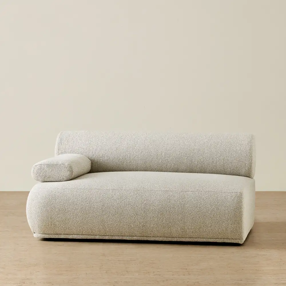 Pebbla Slate Grey Fabric Left Arm Module - Wide
