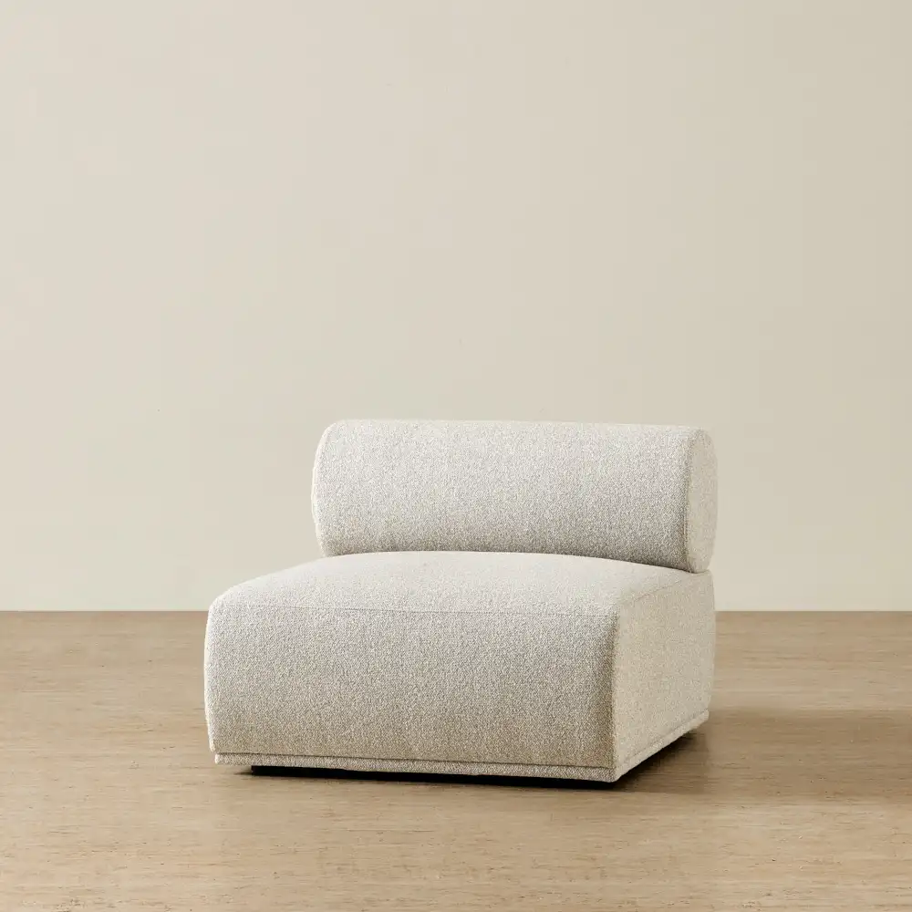 Pebbla Slate Grey Fabric Armless Module