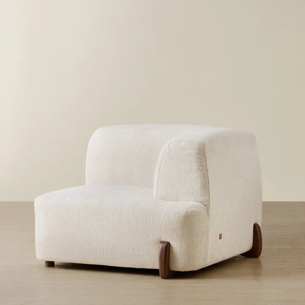 Calma Fusion Grey Fabric Modular Sofa - Right Arm