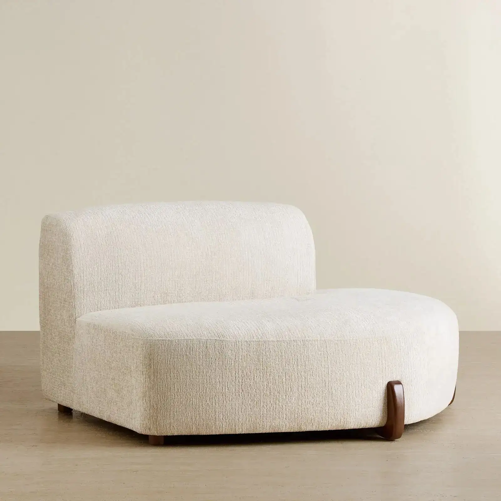 Calma Fusion Grey Fabric Modular Sofa - Right Chaise