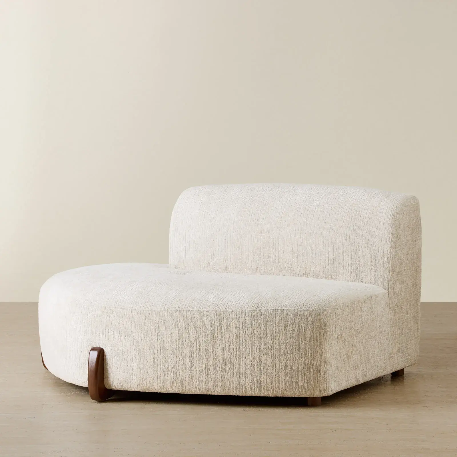 Calma Fusion Grey Fabric Modular Sofa - Left Chaise