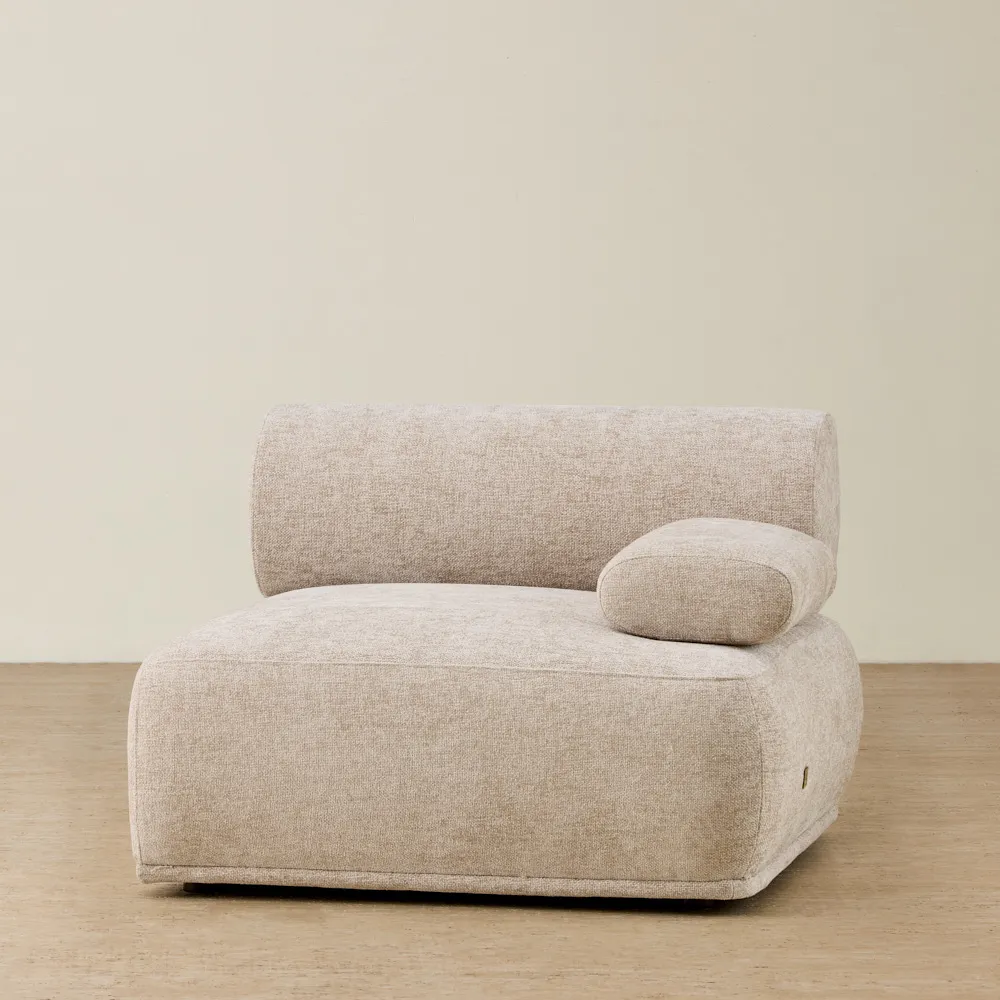 Pebbla Tuscan Sand Fabric Right Arm Module