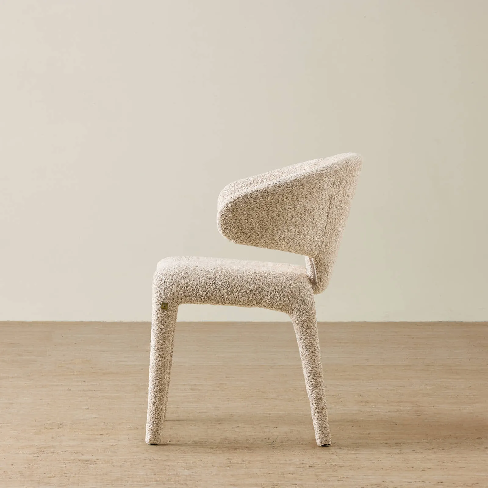 Debra Mid Beige Woven Fabric Dining Chair | Koala Living