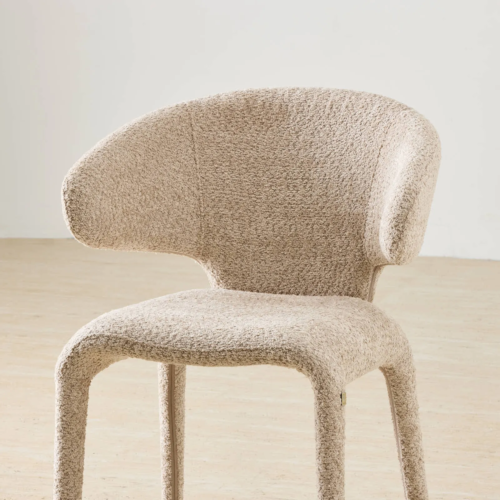 Debra Mid Beige Woven Fabric Dining Chair | Koala Living