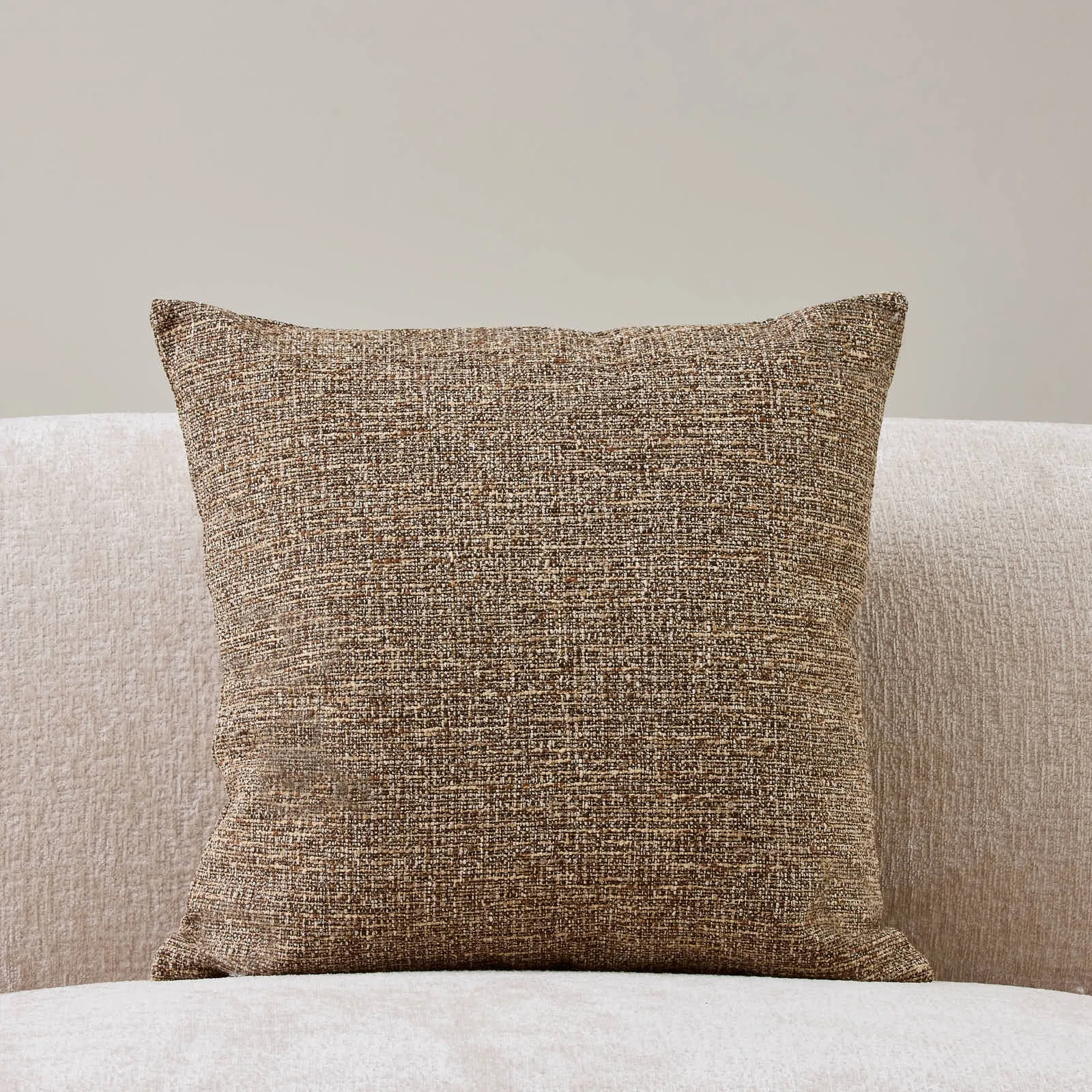 Mocha Brown Woven Fabric Cushion 50x50 | Koala Living