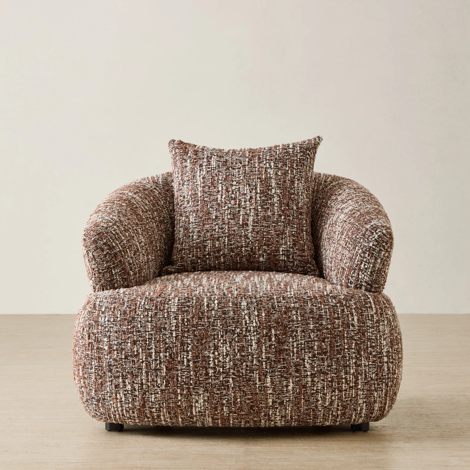 Velinor Auburn Red Woven Fabric Occasional Chair | Koala Living