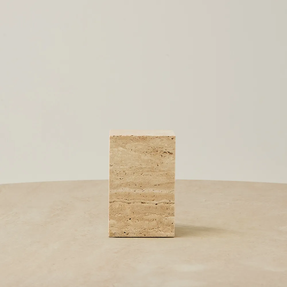 Marni Beige Travertine Bookend 14cm
