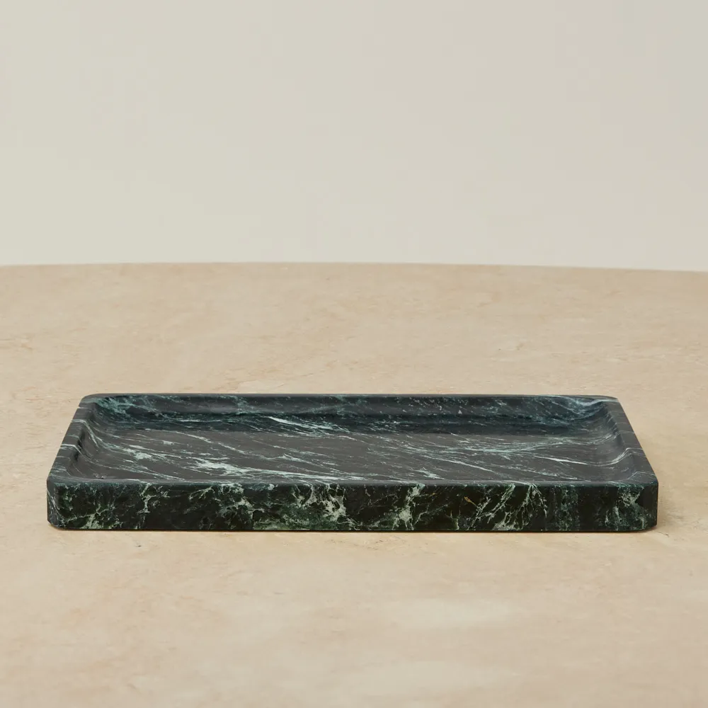 Voni Dark Green Rectangular Tray