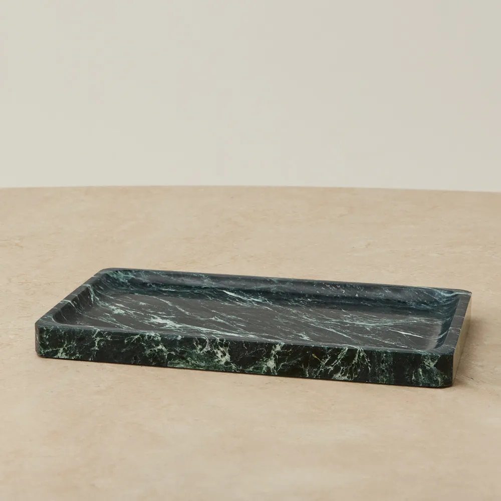 Voni Dark Green Rectangular Tray