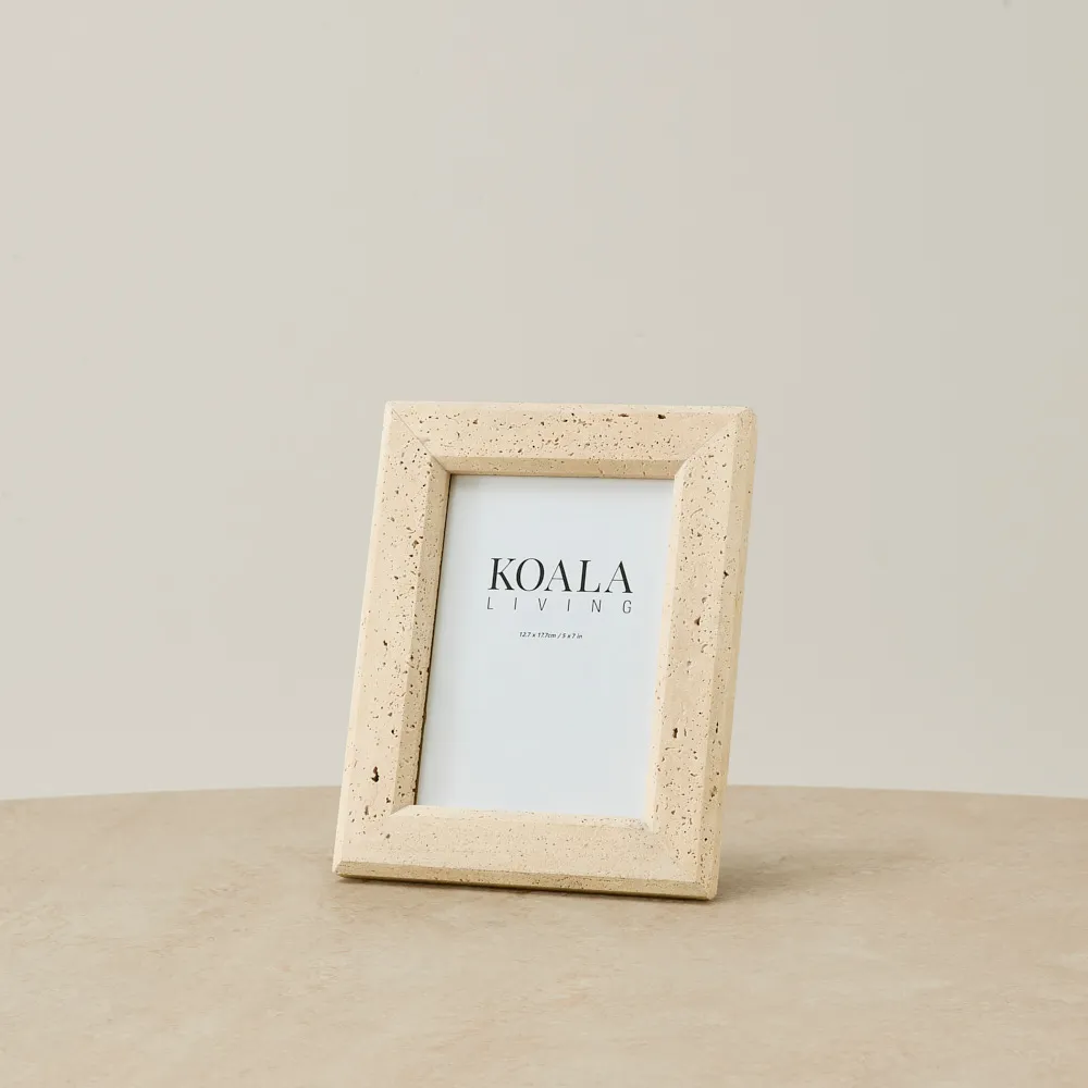 Didi Beige Travertine Photo Frame