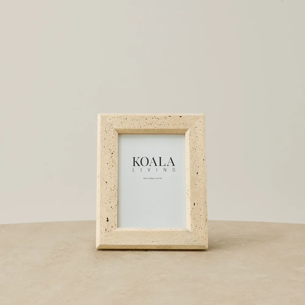 Didi Beige Travertine Photo Frame