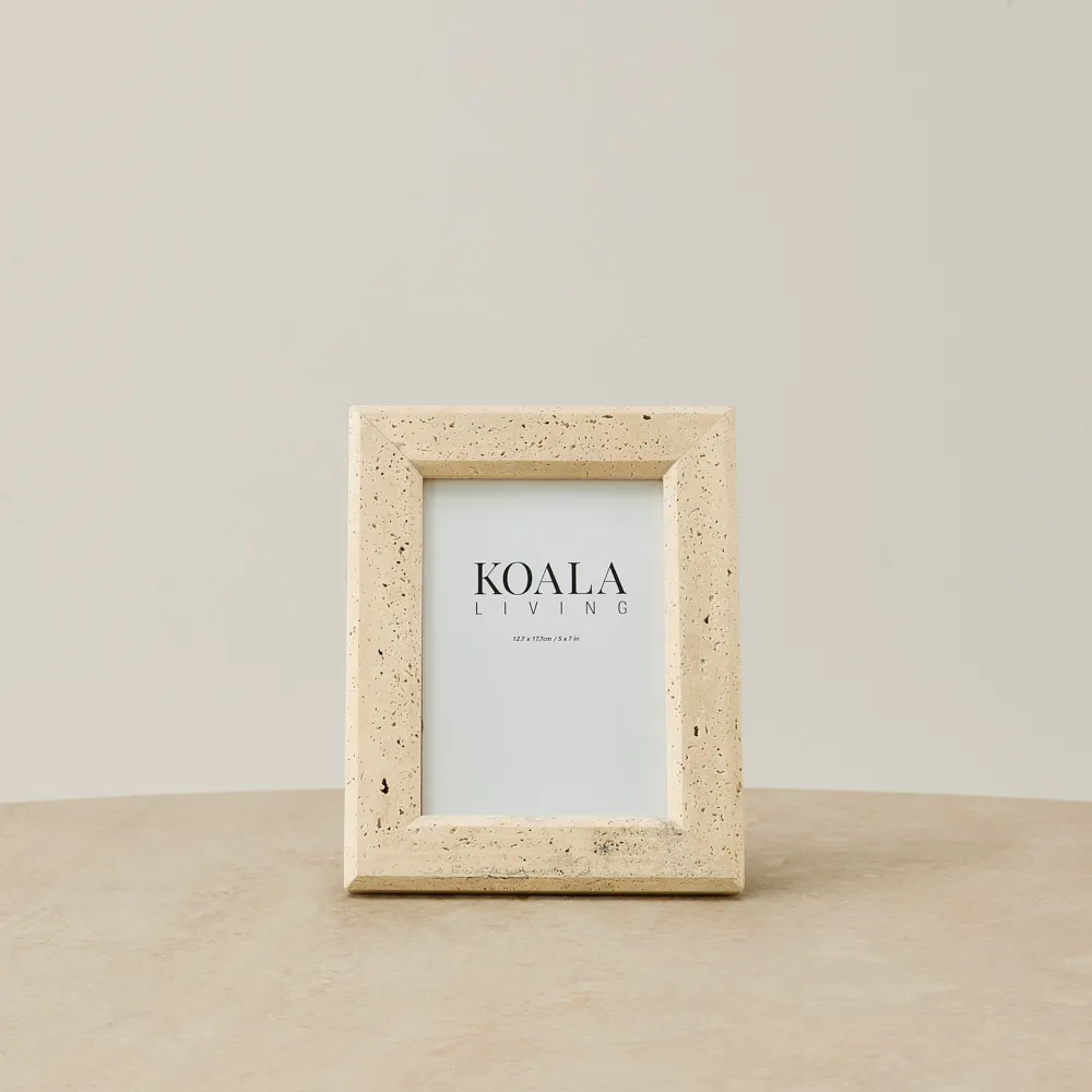 Didi Beige Travertine Photo Frame
