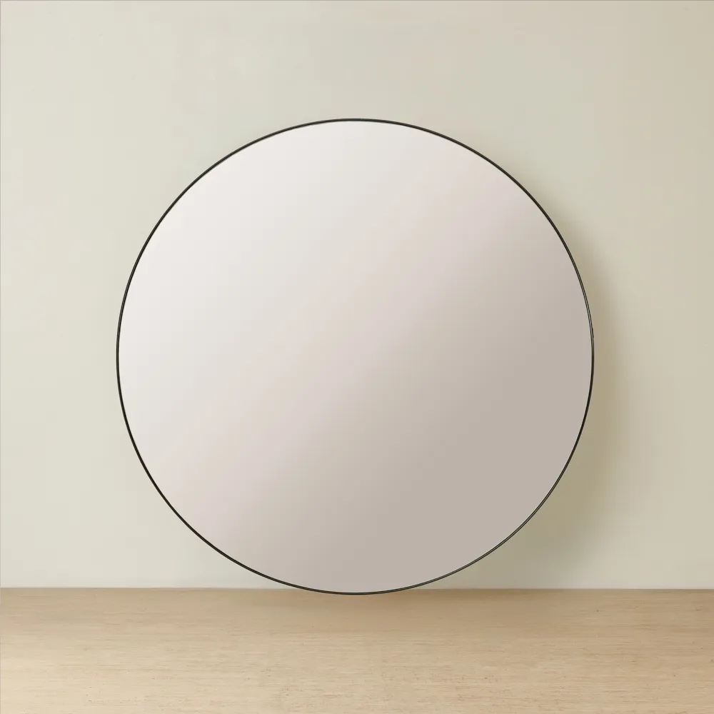 Kade Brushed Bronze Round Aluminium Mirror 118cm