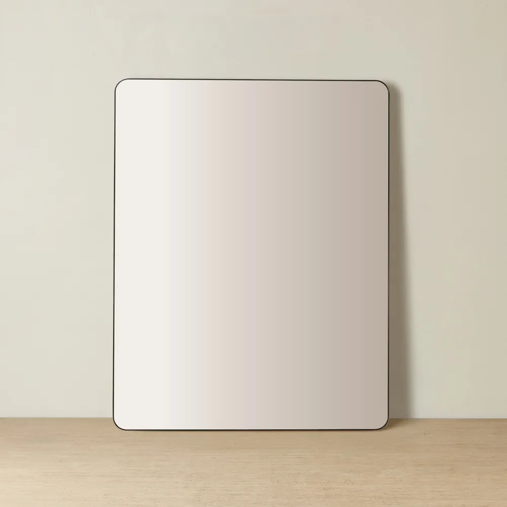 Kade Brushed Bronze Rectangle Aluminium Mirror 140x110cm