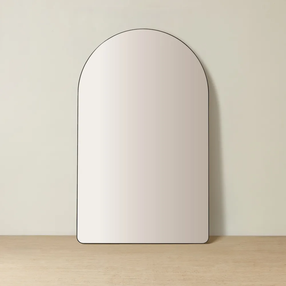 Kade Brushed Bronze Arched Aluminium Mirror 180x110cm